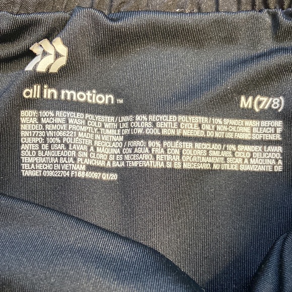 All In Motion Girls athletic shorts with built in underwear layer. M (7-8). - Picture 3 of 8